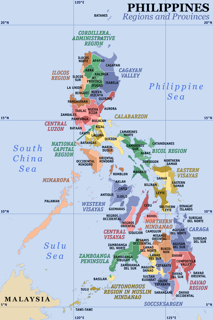 Philippine Regens and Provinces